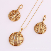 61927 Wholesale gemstone jewellery personalized coin gold jewelry set fashion jewelry